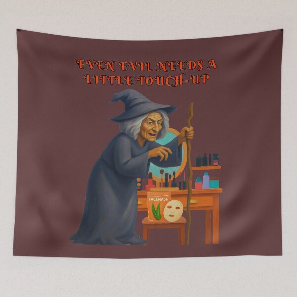 Item preview, Funny Halloween Witch- Even Evil Needs a Little Touch-Up designed and sold by AppealingVibes.