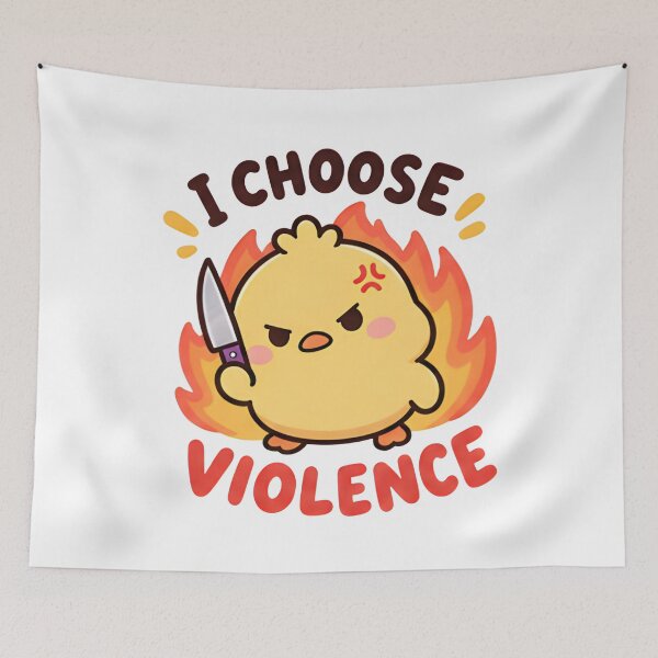 Item preview, I Choose Violence Duck - Angry Fire Reaction2 designed and sold by Duck lovers.