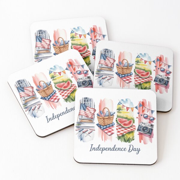 Item preview, Independence Day Watercolor – Porch, Picnic & Camera designed and sold by Marie Gems.