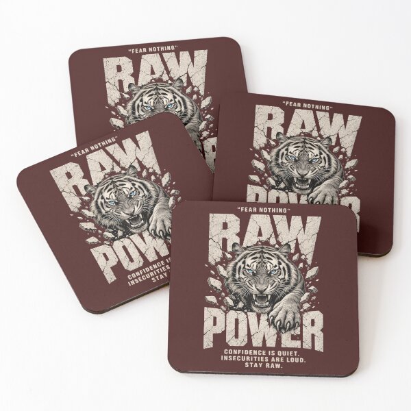 Item preview, Raw Power Fear Nothing Tiger Motivational Design  designed and sold by MOCH- ART.