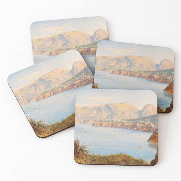 Item preview, Italian Coastal landscape in Sorrento near Bay of Naples sailing nautical landscape painting by Albert Zimmermann designed and sold by Jéanpaul  Ferro.