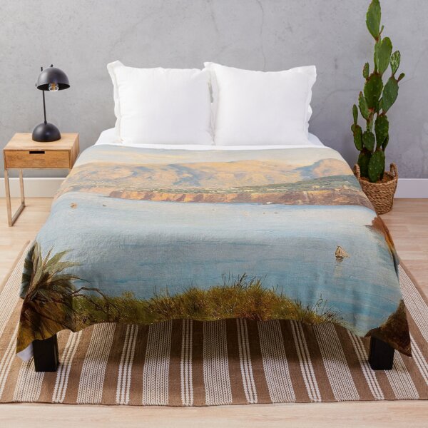 Item preview, Italian Coastal landscape in Sorrento near Bay of Naples sailing nautical landscape painting by Albert Zimmermann designed and sold by Jéanpaul Ferro.