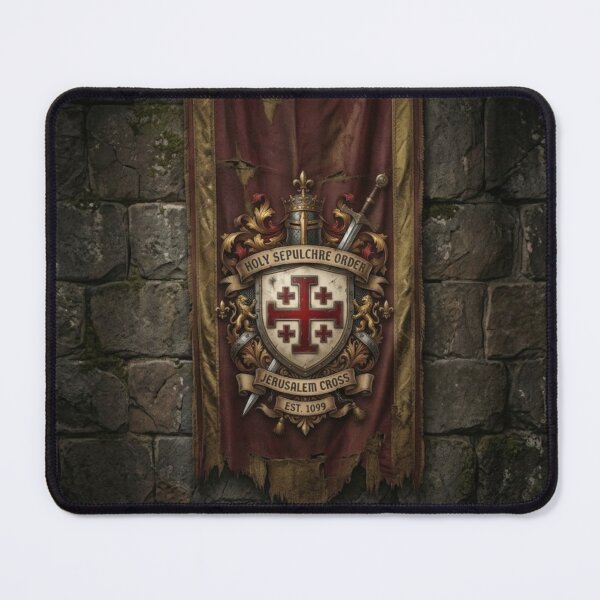 Item preview, Holy Sepulchre Knight Coat of Arms - Crusader Shield with Sword & Helmet designed and sold by ElNiro.