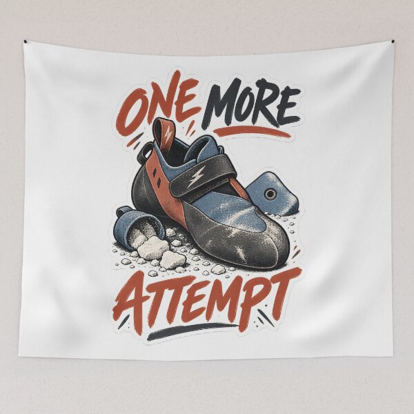 Item preview, One More Attempt Funny Bouldering Climbing T-Shirt designed and sold by Naviora.