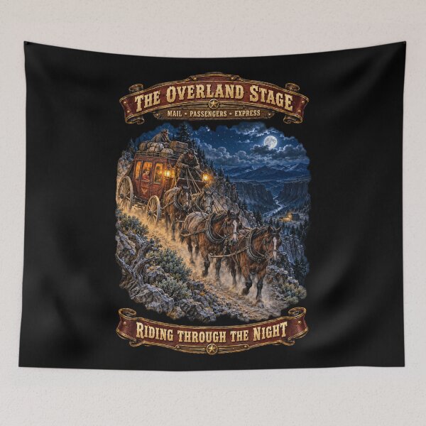 Item preview, Night Ride Overland Stage - Dusty Trails - 3D - Enhanced designed and sold by Military Insignia Products.