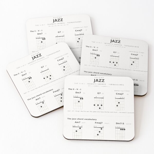Item preview, Jazz Guitar Chords ii V I Seventh Chord Chart Reference designed and sold by iampaulmorris.