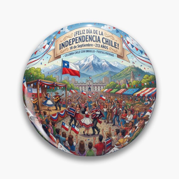Item preview, A Festive Chilean Independence Day Celebration Poster designed and sold by Solomon-Ent-144.