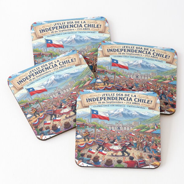 Item preview, A Festive Chilean Independence Day Celebration Poster designed and sold by Solomon-Ent-144.