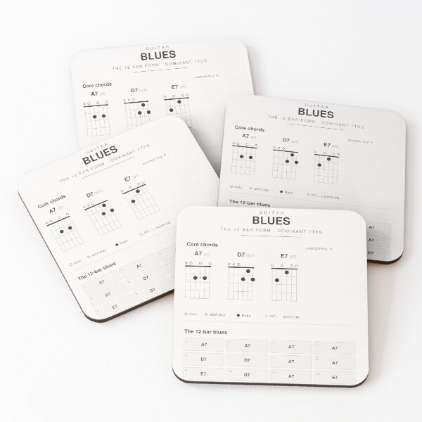 Item preview, Blues Guitar Chords 12 Bar Blues Chart Reference designed and sold by iampaulmorris.