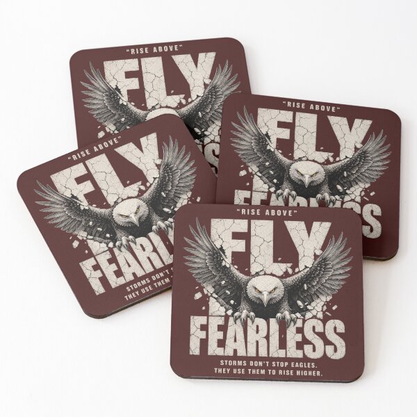 Item preview, Fly Fearless Rise Above Eagle Motivational Design designed and sold by MOCH- ART.