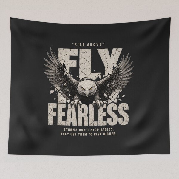 Item preview, Fly Fearless Rise Above Eagle Motivational Design designed and sold by MOCH- ART.