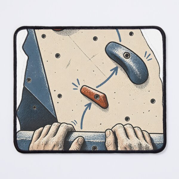 Item preview, The Route Reader Bouldering Climber Hand Drawn T-Shirt designed and sold by Naviora.