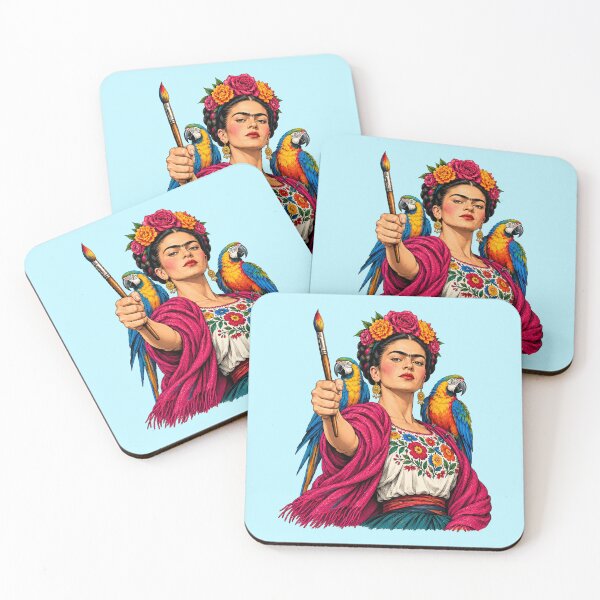 Item preview,  Frida Kahlo Painter Parrots with Floral Sunflowers designed and sold by TeeARTHY.