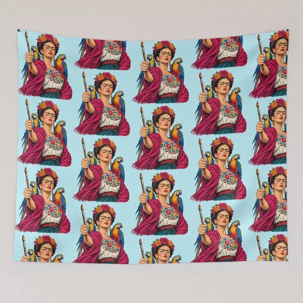 Item preview,  Frida Kahlo Painter Parrots with Floral Sunflowers designed and sold by TeeARTHY.