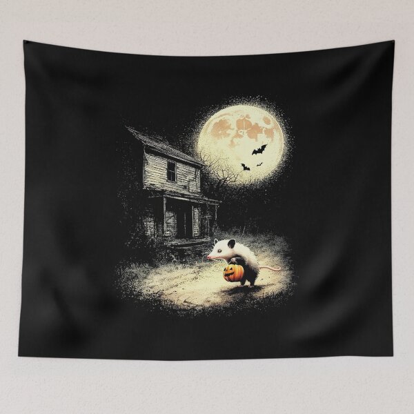 Item preview, Vintage Opossum Pumpkin Halloween designed and sold by ellapaintcoast.