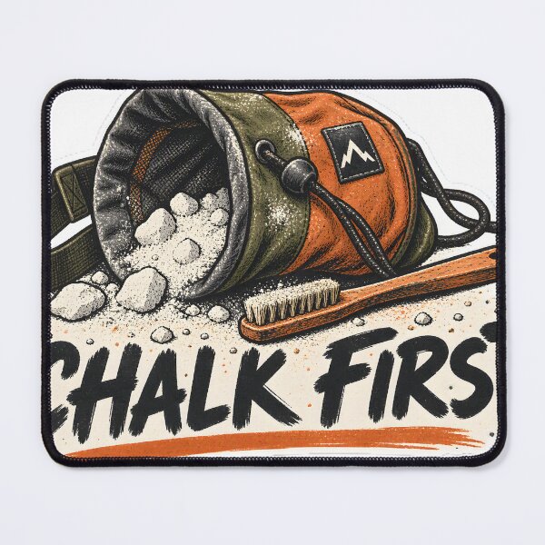 Item preview, Chalk First Funny Climbing Bouldering T-Shirt designed and sold by Naviora.