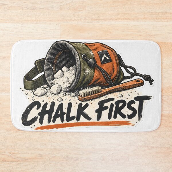 Item preview, Chalk First Funny Climbing Bouldering T-Shirt designed and sold by Naviora.