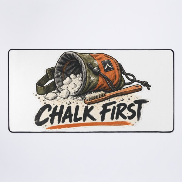 Item preview, Chalk First Funny Climbing Bouldering T-Shirt designed and sold by Naviora.