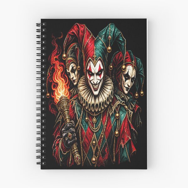 Item preview, Dark Gothic Jester – Sinister Carnival Clown designed and sold by TheInkRaven.