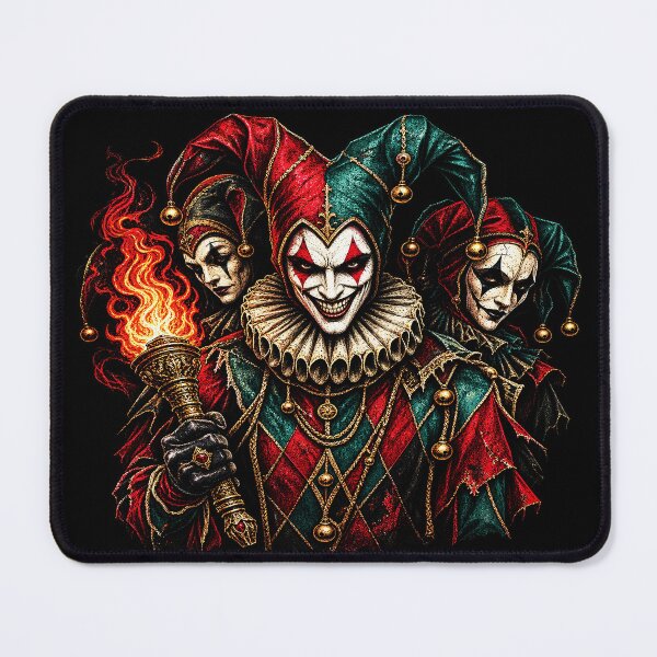 Item preview, Dark Gothic Jester – Sinister Carnival Clown designed and sold by TheInkRaven.