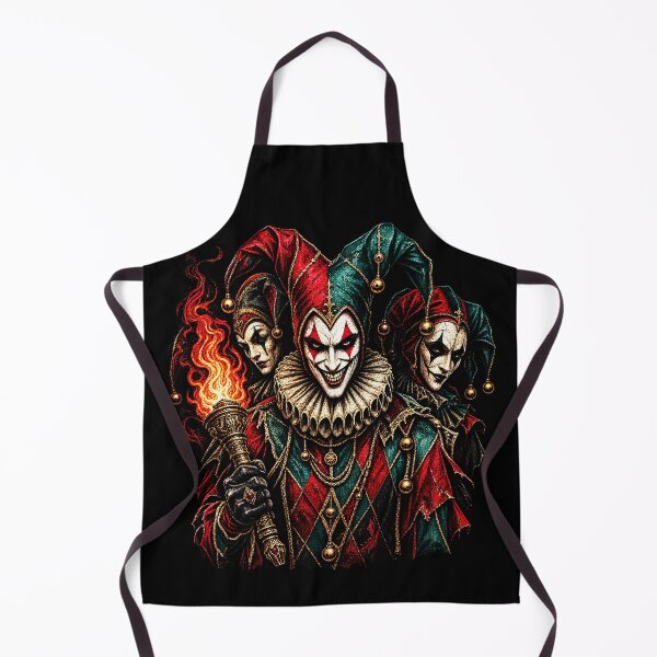 Item preview, Dark Gothic Jester – Sinister Carnival Clown designed and sold by TheInkRaven.