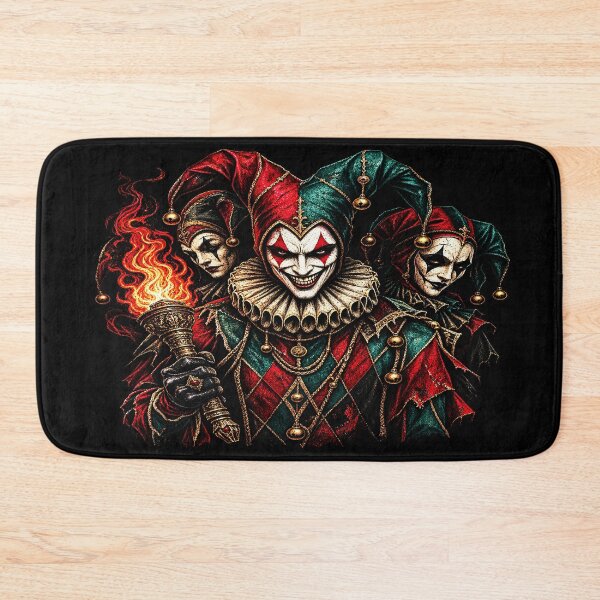 Item preview, Dark Gothic Jester – Sinister Carnival Clown designed and sold by TheInkRaven.