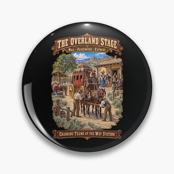 Item preview, Overland Stage - Changing Teams at the Way Station - 3D - Enhanced designed and sold by Military Insignia Products.