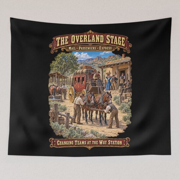 Item preview, Overland Stage - Changing Teams at the Way Station - 3D - Enhanced designed and sold by Military Insignia Products.