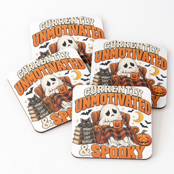 Item preview, Halloween currently unmotivated  Ghost , Spooky,  lazy, Cozy designed and sold by SABEHAT.