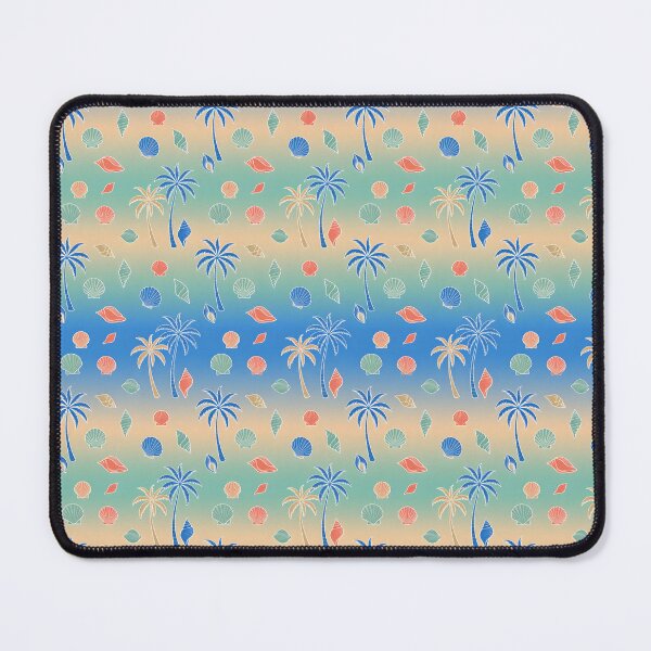 Item preview, Tropical Beach Paradise with Palm Trees & Sea Shells designed and sold by ZanyPaintbrush.