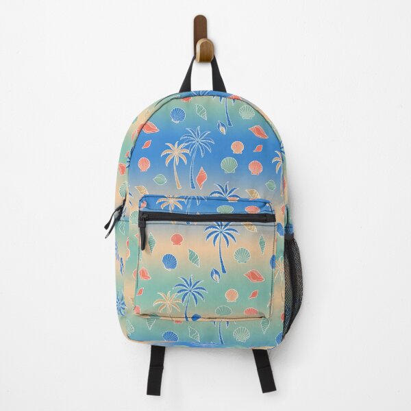 Item preview, Tropical Beach Paradise with Palm Trees & Sea Shells designed and sold by ZanyPaintbrush.