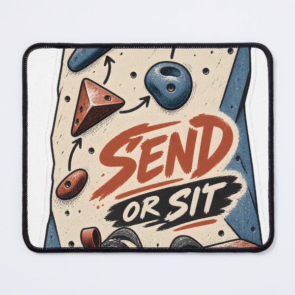 Item preview, Send Or Sit Funny Bouldering Climbing T-Shirt designed and sold by Naviora.
