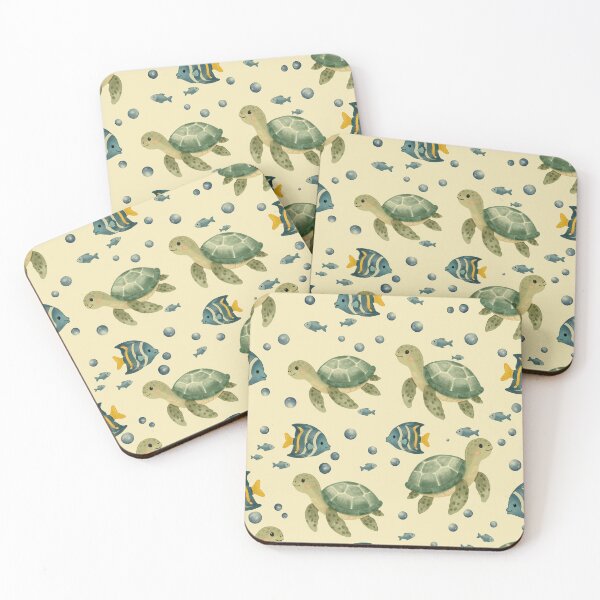 Item preview, Sea Turtle Ocean Seamless Pattern designed and sold by SheHood.
