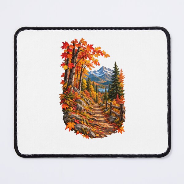 Item preview, Fall Forest Trail Autumn Mountain Landscape designed and sold by RockitBaby.