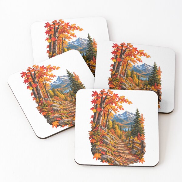 Item preview, Fall Forest Trail Autumn Mountain Landscape designed and sold by RockitBaby.