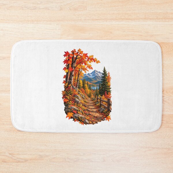 Item preview, Fall Forest Trail Autumn Mountain Landscape designed and sold by RockitBaby.