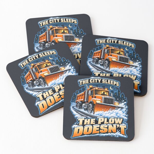 Item preview, The City Sleeps The Plow Doesn't - Snowplow Operator Night Shift Illustration designed and sold by PXEpic.