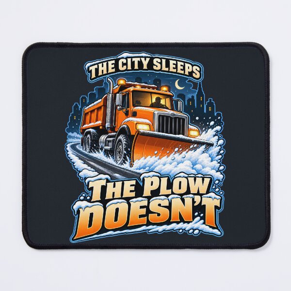 Item preview, The City Sleeps The Plow Doesn't - Snowplow Operator Night Shift Illustration designed and sold by PXEpic.