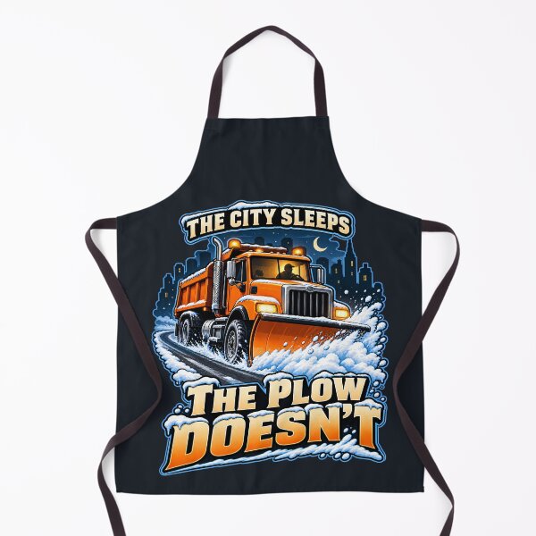 Item preview, The City Sleeps The Plow Doesn't - Snowplow Operator Night Shift Illustration designed and sold by PXEpic.