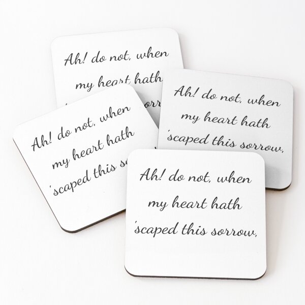 Item preview, “Ah, do not, when my heart hath ’scaped this sorrow,” - handwriting black designed and sold by ariksworld.