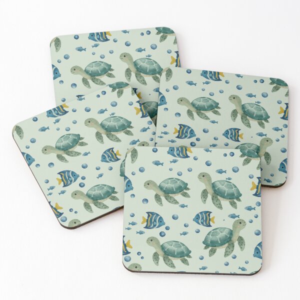 Item preview, Sea Turtle Ocean Seamless Pattern designed and sold by SheHood.