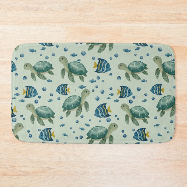 Item preview, Sea Turtle Ocean Seamless Pattern designed and sold by SheHood.