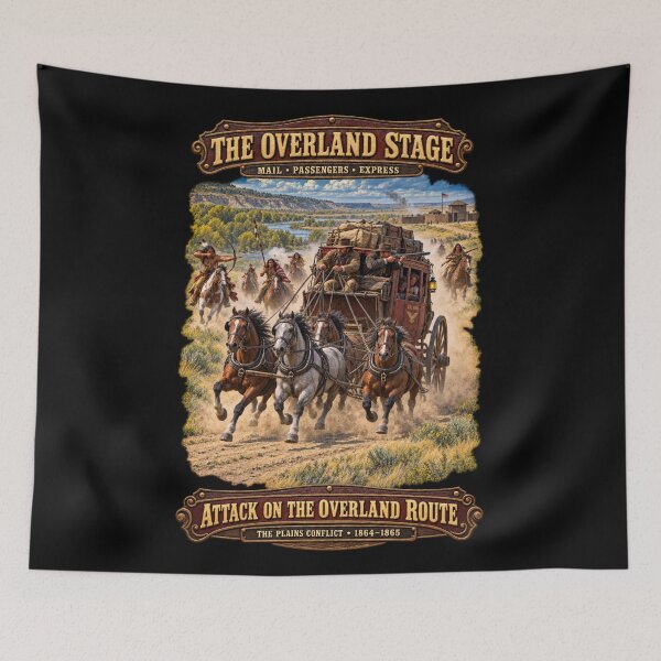 Item preview, Overland Stage - Indian Attack on the Trail - 3D - Enhanced designed and sold by Military Insignia Products.