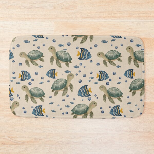 Item preview, Sea Turtle Ocean Seamless Pattern designed and sold by SheHood.