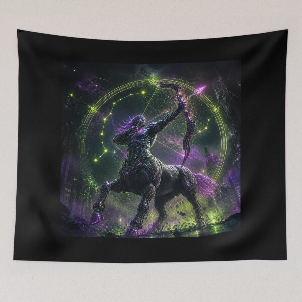 Item preview, Cyberpunk Sagittarius Zodiac - Futuristic Mechanical Centaur designed and sold by LazyDayzCo.