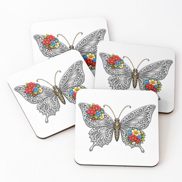 Item preview, Flowering Butterflies – Elegant and Feminine Floral Design designed and sold by POP FACTORY.