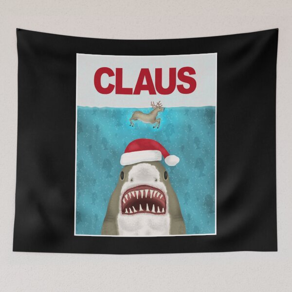 Item preview, Funny Christmas Santa Claus Shark Reindeer Humor   designed and sold by shiftyourbarrie.