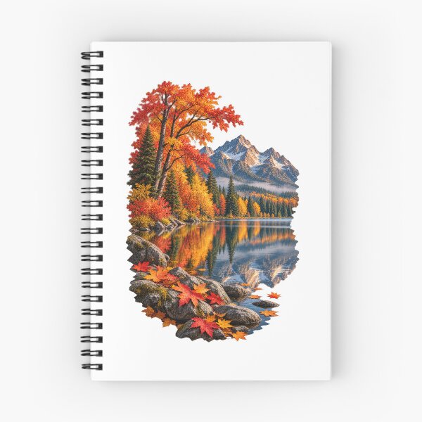 Item preview, Autumn Lake Reflection Mountain Fall Landscape designed and sold by RockitBaby.
