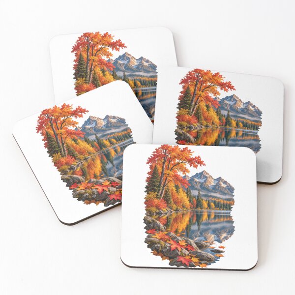 Item preview, Autumn Lake Reflection Mountain Fall Landscape designed and sold by RockitBaby.