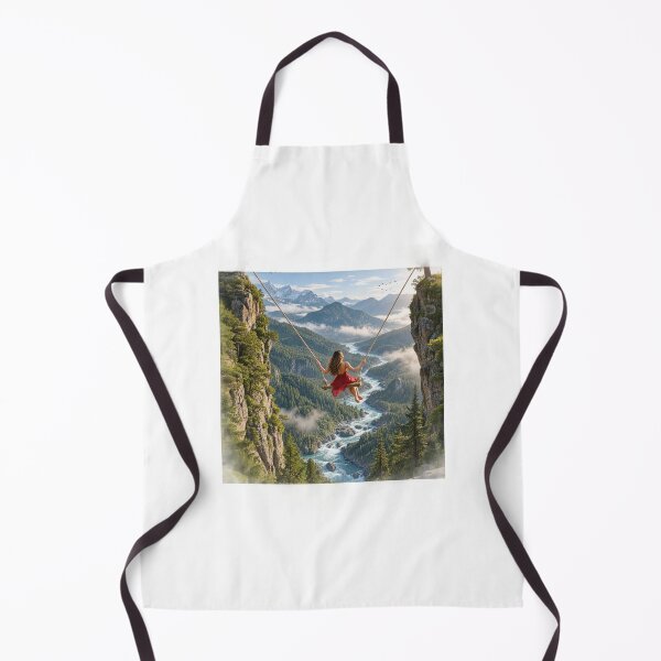 Item preview, Mountain Swing Adventure Woman Over River Forest Valley designed and sold by Prince Tripathi .